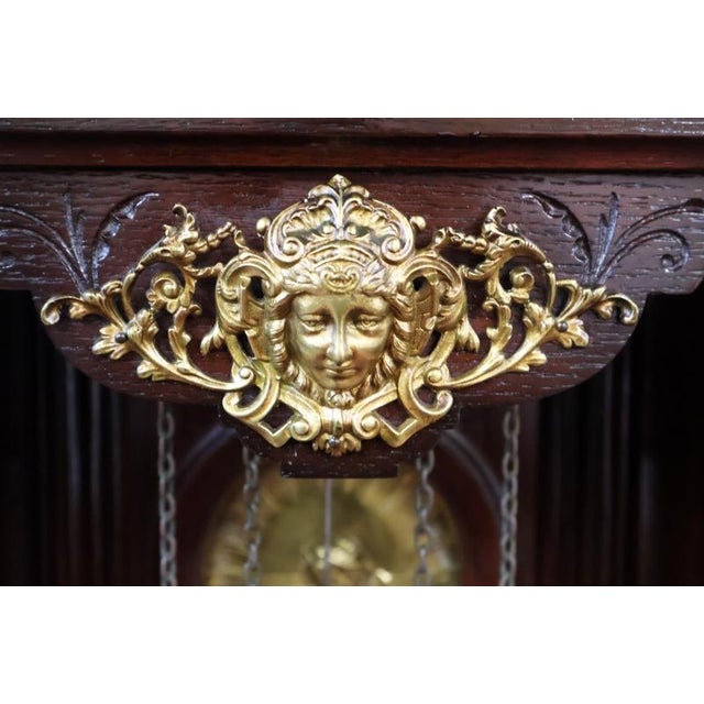 Ansonia Mahogany Bronze Mounted Floor Clock Grandfather Clock Circa 1900 For Sale In New York - Image 6 of 18