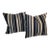 Blue and White Striped Linen Pillows For Sale