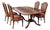 Classic Vintage Dining Table and Four Cane-Back Chairs For Sale