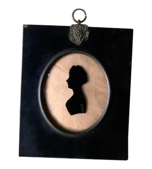 Charming American Églomisé Reverse Glass Painting | Victorian Era Hand-Painted Portrait