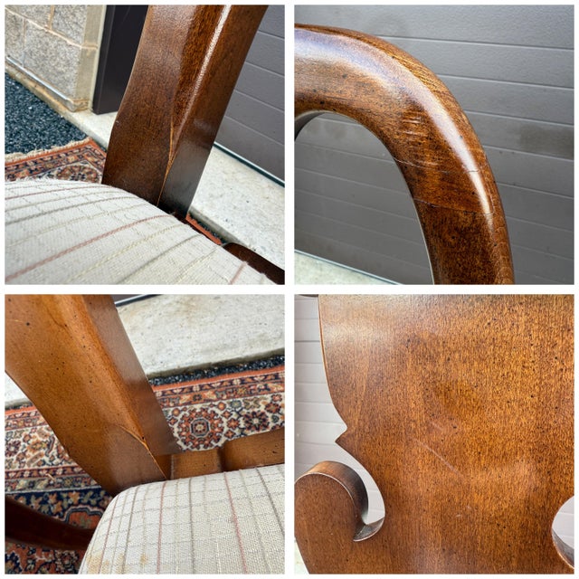 Vintage Thomasville Winston Court Collection Queen Anne Solid Cherry Dining Chairs - A Pair (B) For Sale - Image 15 of 15