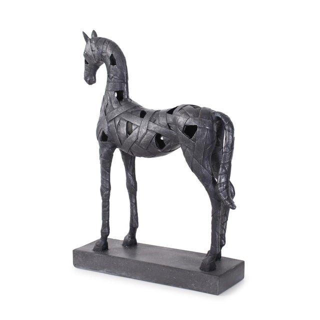 Black Stallion in Polyresin For Sale - Image 10 of 11