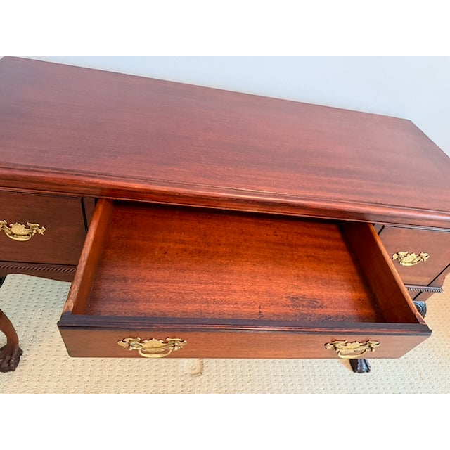 Antique Chippendale Style Mahogany Writing Desk / Dressing Table by Northern Furniture Co For Sale - Image 9 of 14