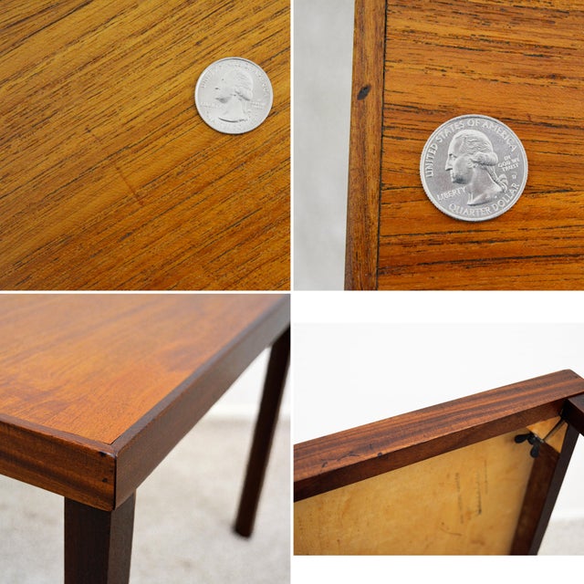 1960s Danish Modern Hans Olsen for Finn Lindebo Teak and Rosewood Side Tables - a Pair For Sale - Image 11 of 13