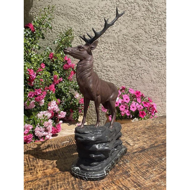 Metal Louis Carvin, Deer, 1900s, Bronze For Sale - Image 7 of 13
