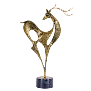 1988 Curtis Jere Brass Deer Sculpture