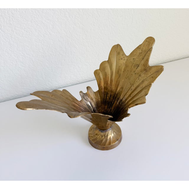Art Deco Hollywood Regency Flared Leaf Jardinière or Centerpiece Bowl, Mid-20th Century For Sale - Image 3 of 12