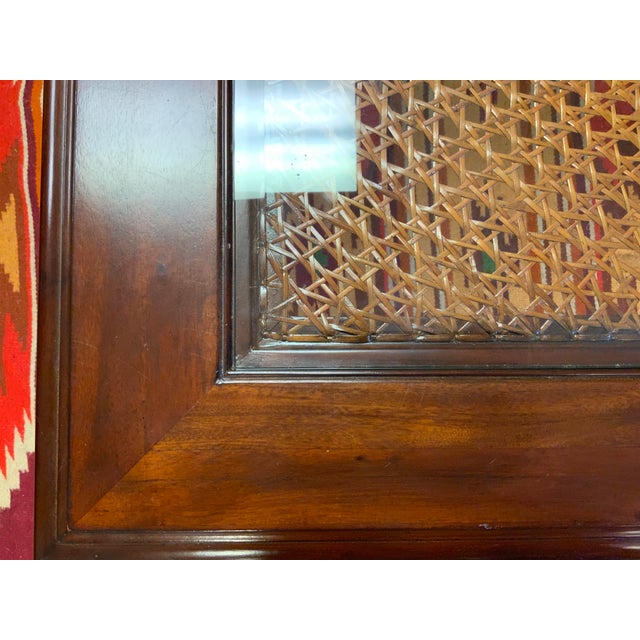 Wood 20th Century Ethan Allen Caned Top Coffee Table For Sale - Image 7 of 14