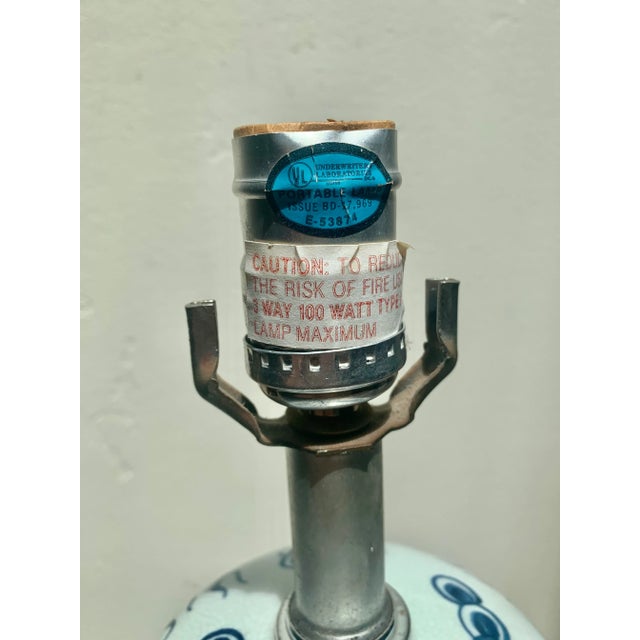 Mid 20th Century Large Dragon Decorated Ceramic Chinoiserie Ginger Jar Design Table Lamp Base For Sale - Image 5 of 11