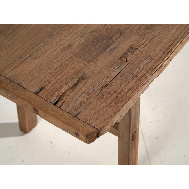 Long Antique Chinese Shandong Bench Table in Wood For Sale - Image 3 of 12