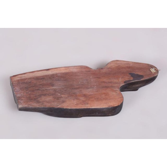 Wood Vintage African Wall Decor in Lacquered Ebony, 1920s For Sale - Image 7 of 9