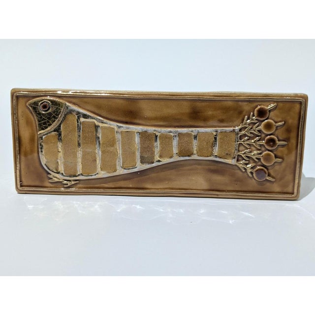 Gold Ceramic Bird Box For Sale - Image 3 of 7