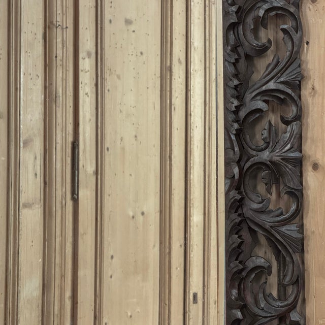19th Century Renaissance Revival Hand-Carved Oak Mirror For Sale - Image 12 of 15