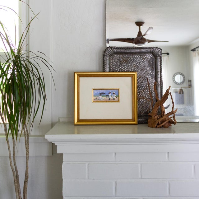 Miniature Framed Seaside Painting by Georgia Artist Sallie Carlson For Sale - Image 10 of 11