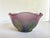 Amethyst Hand-Painted Nouveau Art Glass Ruffled Bowl in Amethyst & Iridescent Pastels For Sale - Image 8 of 8