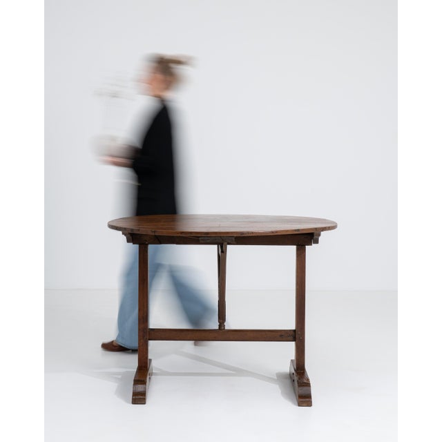 19th Century French Oak Wine Tasting Folding Table For Sale - Image 10 of 15