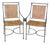 Pair Mid Century Modern Iron Wicker Patio Chairs Vintage Wrought Iron Dining Armchairs For Sale