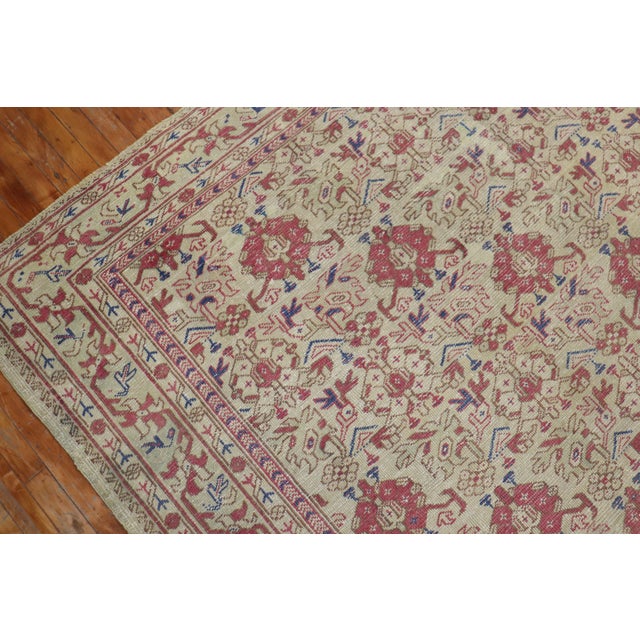 Red Antique Turkish Ghiordes Rug For Sale - Image 8 of 10