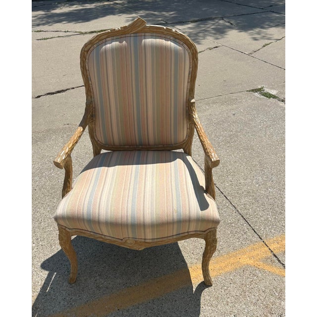 Vintage Carved Faux Tree Branch Arm Chair Attributed to A. Rudin For Sale - Image 9 of 9