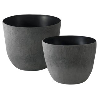 Black Vaso Vase by Imperfettolab, Set of 2 For Sale