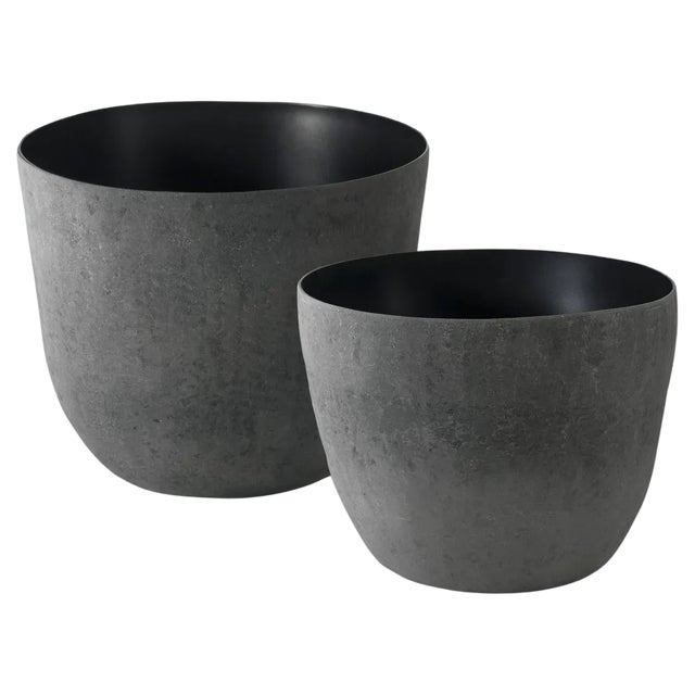 Black Vaso Vase by Imperfettolab, Set of 2 For Sale