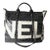 Black and Beige Coated Canvas and Leather Camellia & CC Print Shopper Tot For Sale
