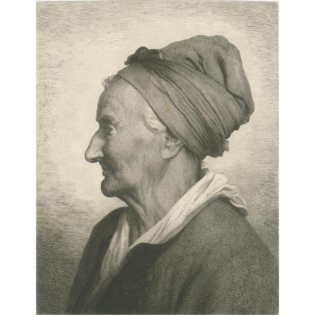 Joel Ballin, Bust of a 75-Year-Woman, 1850, Etching For Sale - Image 12 of 12