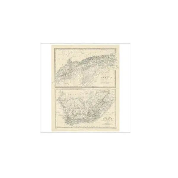 Antique Map of North-Western and South Africa by A.K. Johnston, 1865 For Sale - Image 3 of 5