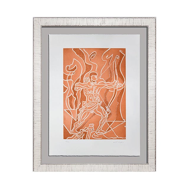 Modern Andre Masson 25x19in Etching Hand Signed & Numbered "Arc" For Sale