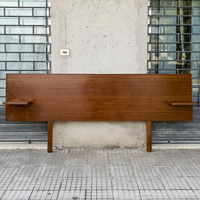 Brown Vintage Bed in Wood, 1970s For Sale - Image 8 of 18