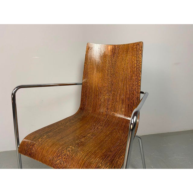 Mid-Century Modern Wengé Dining Chairs attributed to Thonet, Germany, 1990s, Set of 6 For Sale - Image 17 of 18