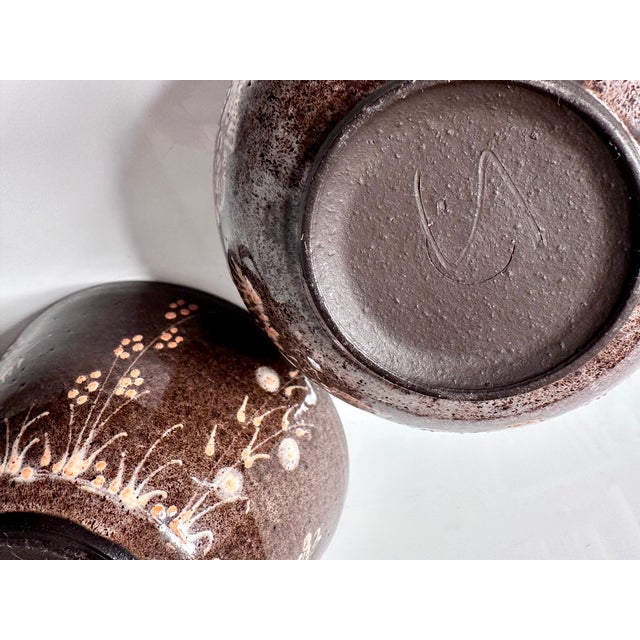 Studio Ceramic Cups with Plant and Animal Decor from Elli & Walter Serocka, Germany, 1970s, Set of 2 For Sale - Image 14 of 15