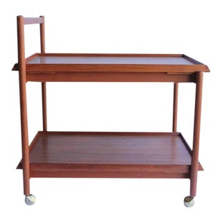 Mid-Century Danish Teak Bar Cart For Sale
