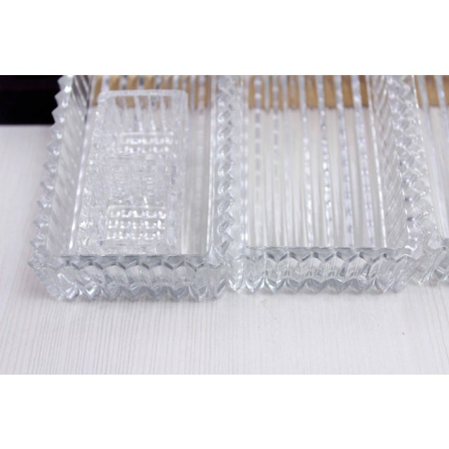 Art Deco Mirrored Tray with Glass Ramekins, 1930s, Set of 7 For Sale - Image 9 of 11
