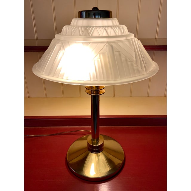 Mid 20th Century Vintage French Art Deco Table Lamp For Sale - Image 5 of 12