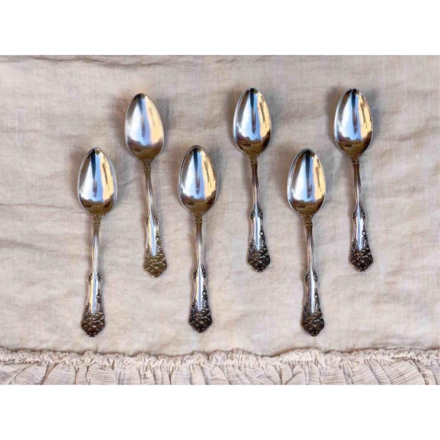 Berwick Dessert Spoons from WM. Rogers & Son, 1904, Set of 6 For Sale - Image 6 of 9