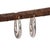 Contemporary Estate Hoop Earrings in 14k Solid White Gold | Latch Back, 23x18mm For Sale - Image 3 of 5