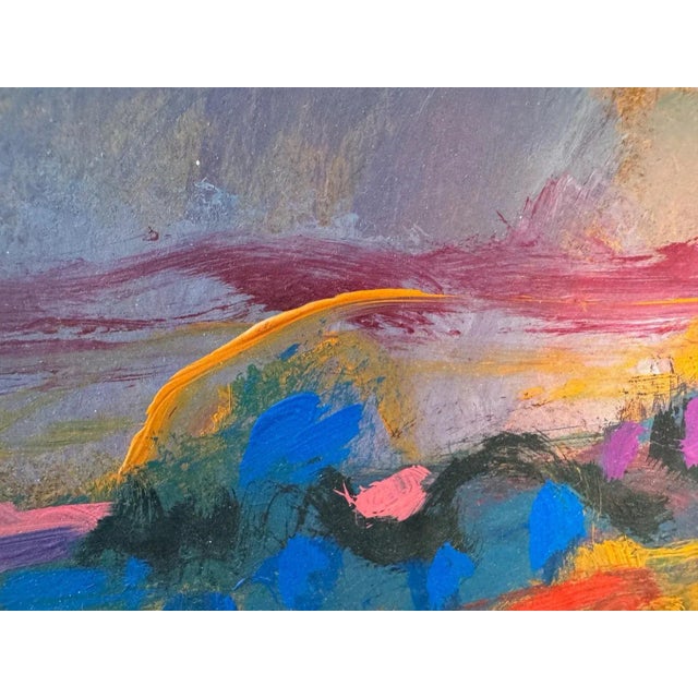 Jean Krillé, Landscape 99, Oil on Masonite, 1985 For Sale - Image 4 of 11