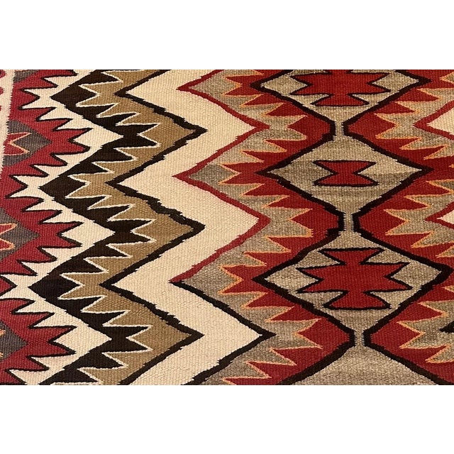Late 19th Century 1900s, Handmade Antique Native American Navajo Style Rug 3.10' X 5.8' For Sale - Image 5 of 7