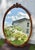 Satinwood Oval Wall Mirror Carved French Flower Basket Crest Decorative Frame For Sale - Image 11 of 15
