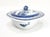 A fine antique Chinese Export porcelain covered vegetable dish. In the Canton pattern. Decorated in underglaze blue with a...
