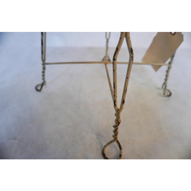 Antique Metal Twisted Ice Cream Parlor Stool For Sale - Image 10 of 11