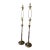 1980s John Richard Pillar Lamps Features Detailed Brass Palm Frond Accents and a Leaded Crystal Column - a Pair For Sale