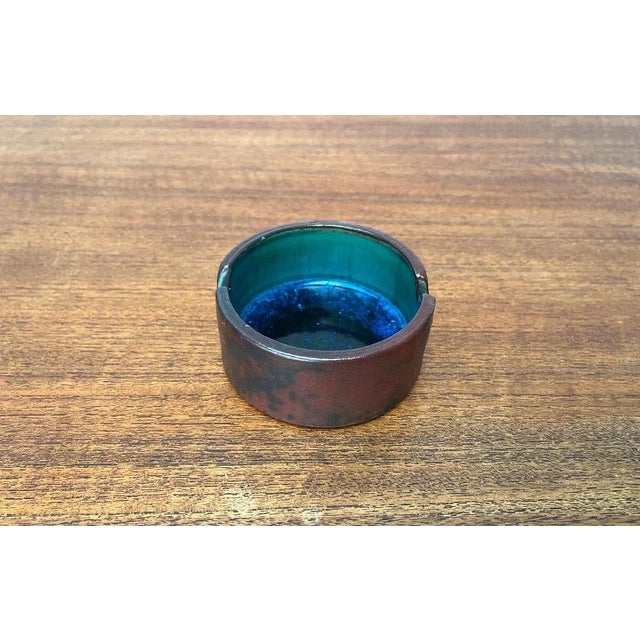 Mid-Century Brutalist German Studio Pottery Ashtray by Gerhard Liebenthron, 1969 For Sale - Image 12 of 13