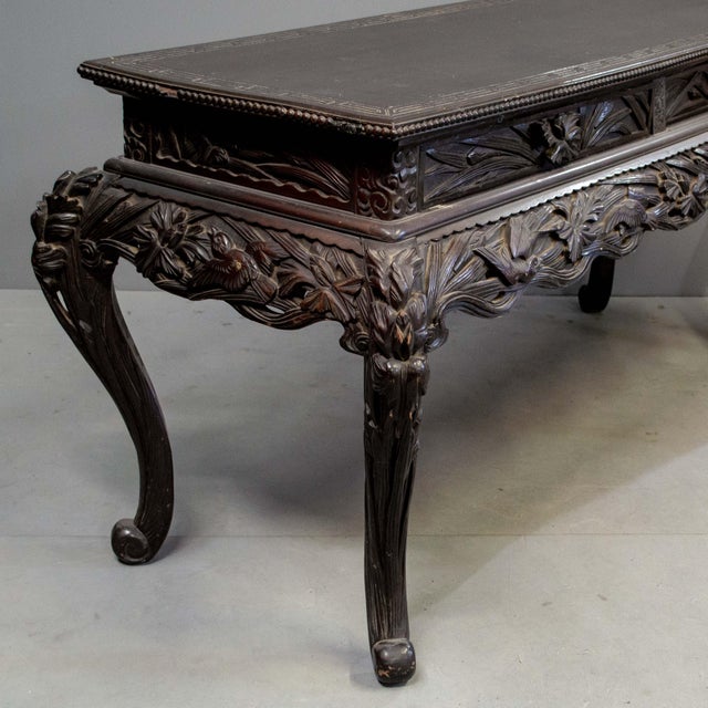 Japanese Antique Japanese Black Lacquer Console Table For Sale - Image 3 of 7