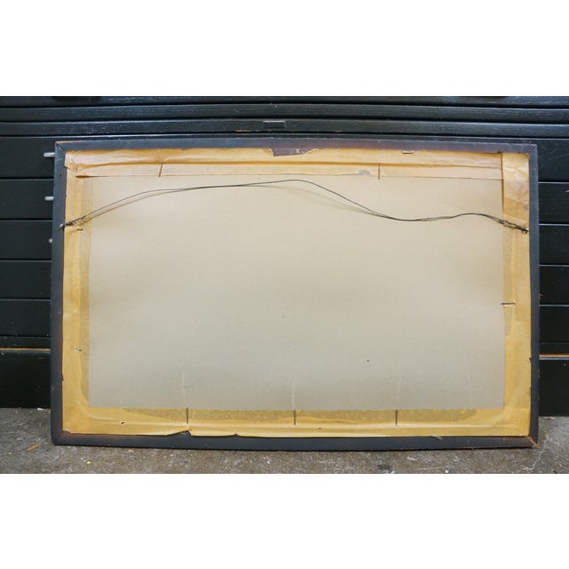 Antique John Octavius Anderson Signed Riverscape With Dock Etching 28" For Sale - Image 11 of 12