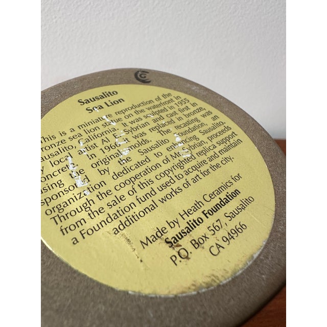 1980s Heath Ceramics Sausalito Sea Lion Figurine For Sale In San Francisco - Image 6 of 8