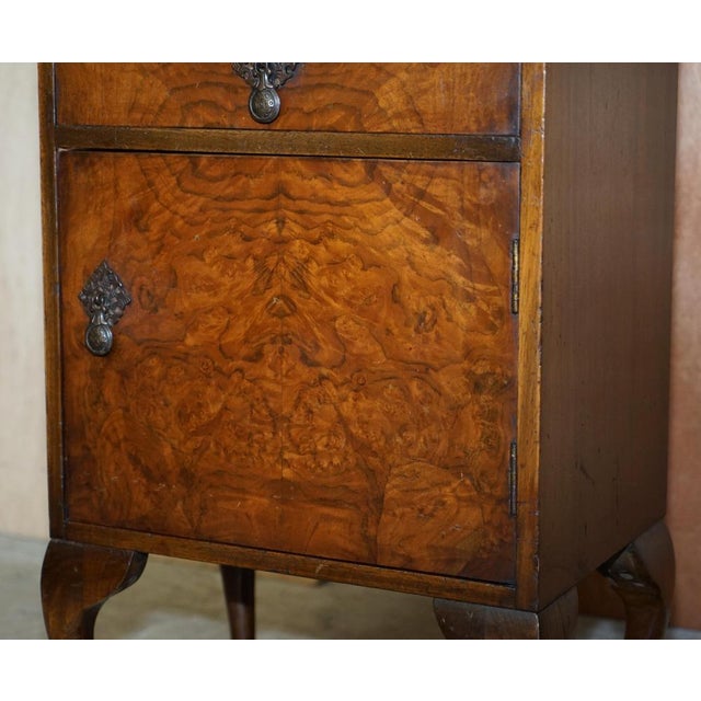 Burr Walnut Bedside or Side End Wine Table from Maple & Co For Sale - Image 12 of 16