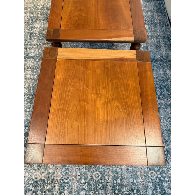 1950s Heritage-Henredon Mid-Century Square Side Tables, Fully Restored — A Pair For Sale In Charleston - Image 6 of 9
