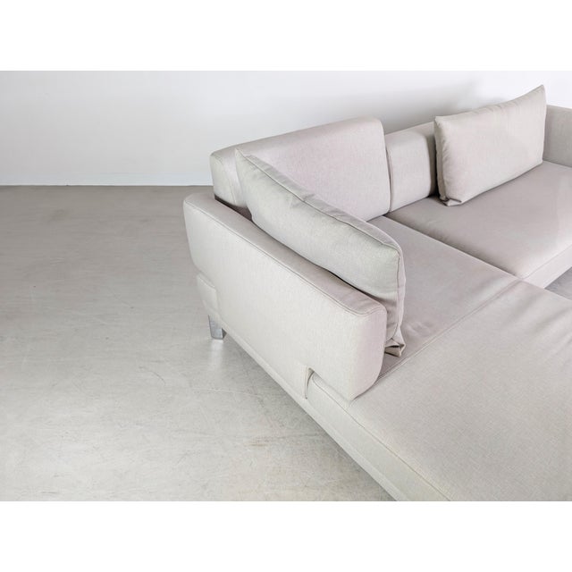 Textile Sento Sofa in Grey Fabric from Rolf Benz For Sale - Image 7 of 14